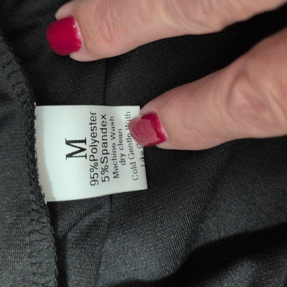 NWOT Black Traveling Jacket/Track Pants with Striped Cuffs Size M - Picture 6 of 6